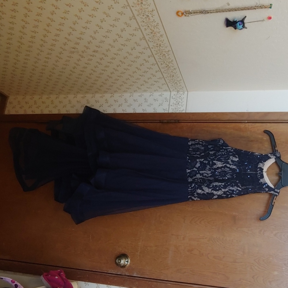 Navy blue prom dress